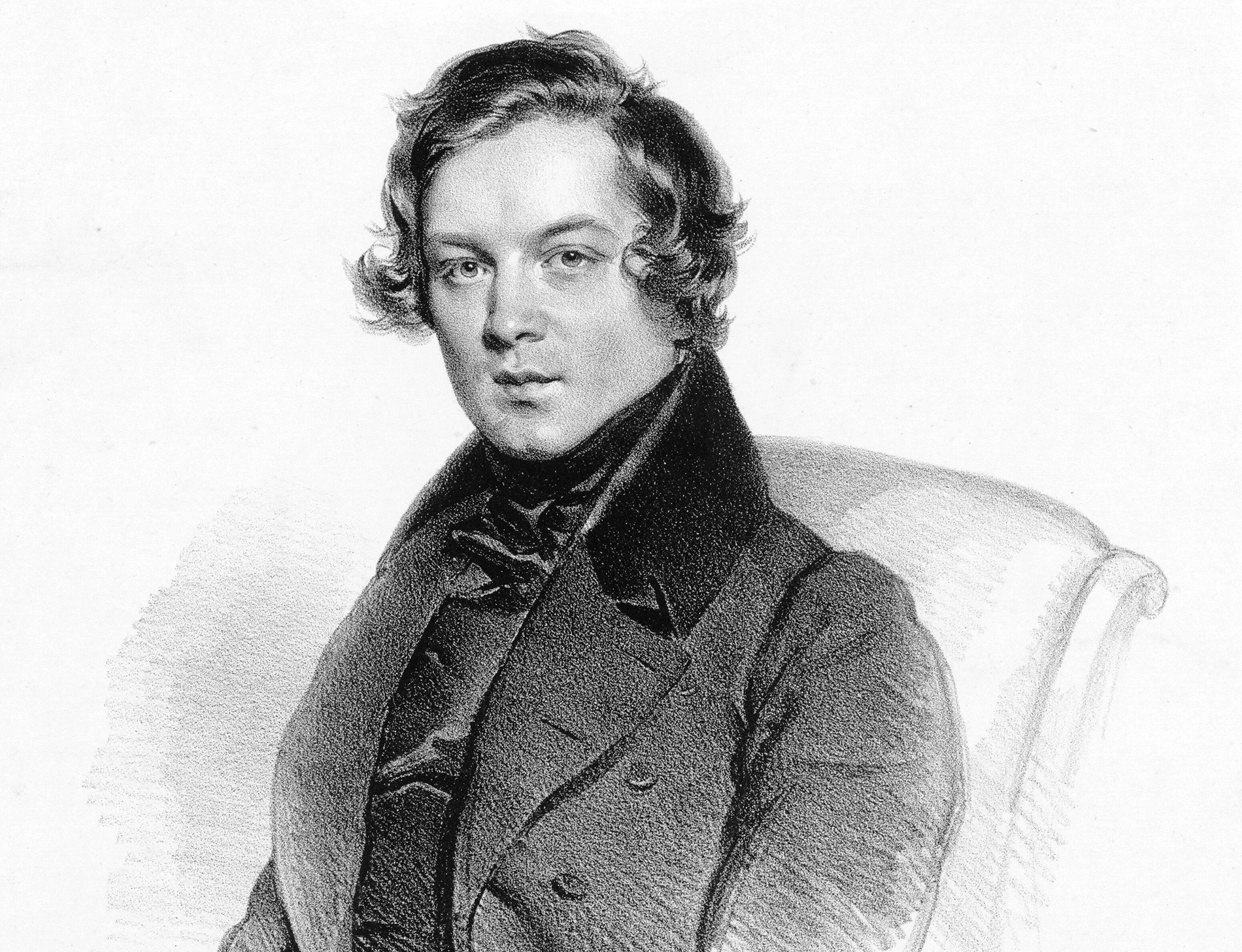 Robert Schumann. Lithograph by Josef Kriehuber, 1839. Public domain.