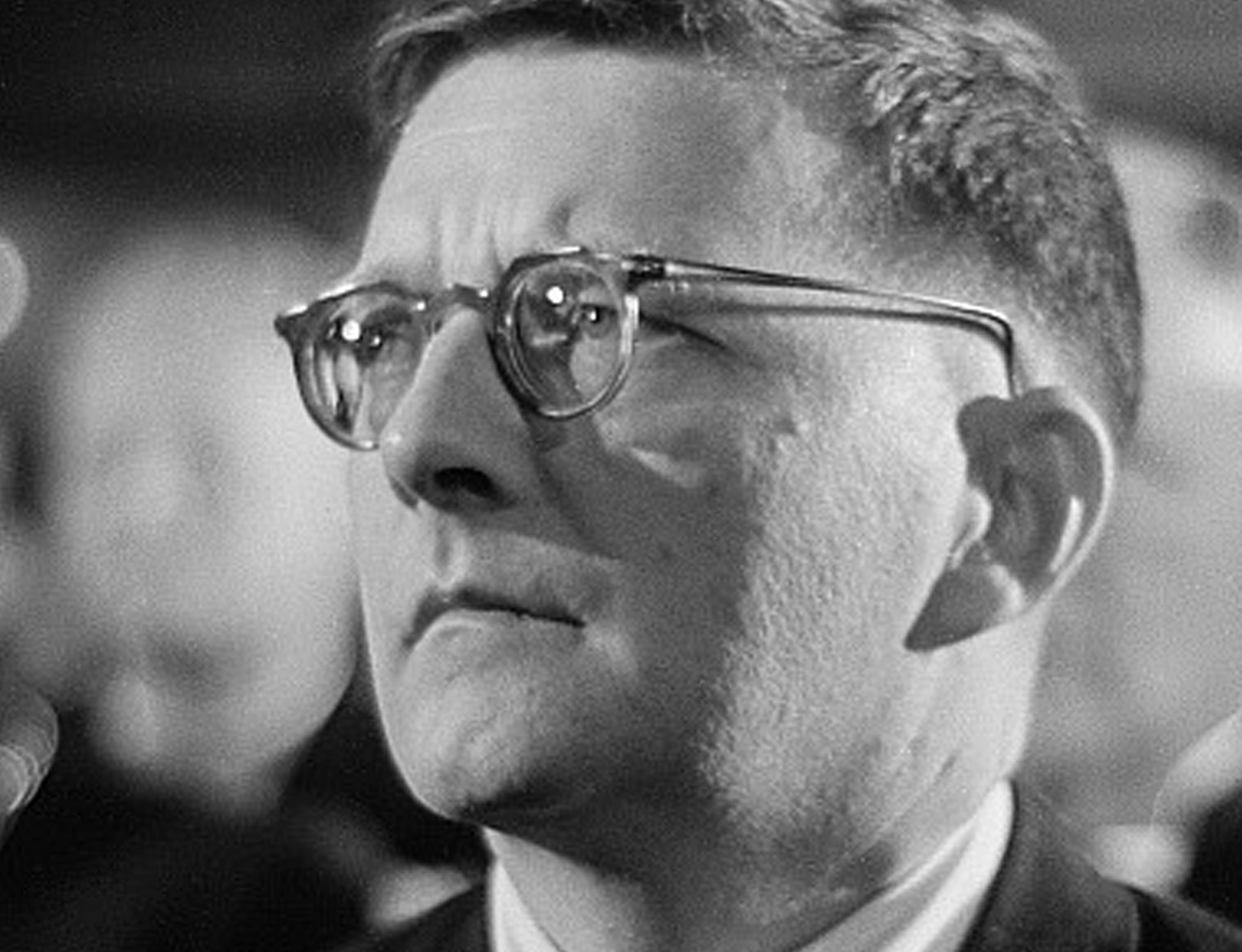 Dmitri Shostakovich. Photograph by Roger & Renate Rössing, Leipzig, 1950.