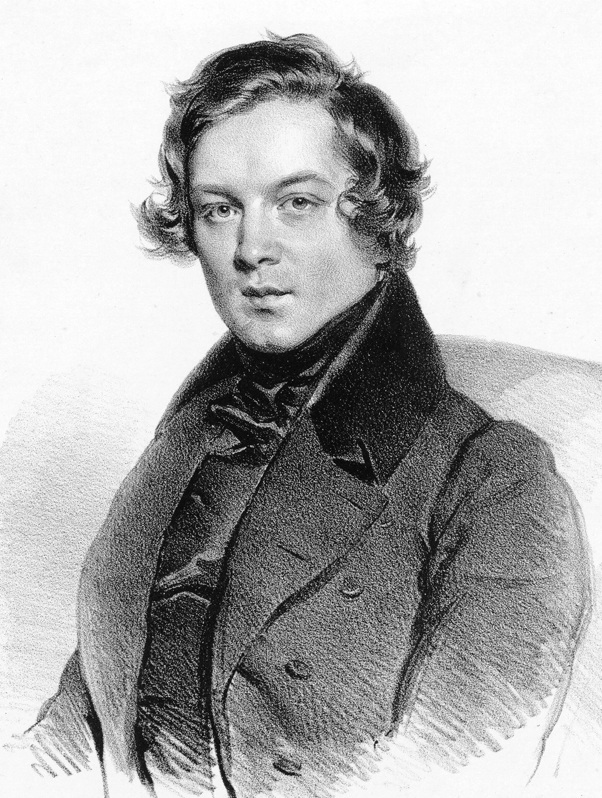 Robert Schumann. Lithograph by Josef Kriehuber, 1839. Public domain.