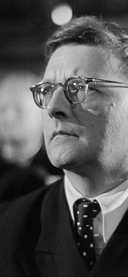 Dmitri Shostakovich. Photograph by Roger & Renate Rössing, Leipzig, 1950.